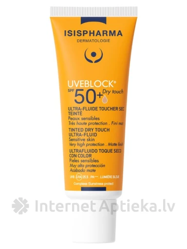 ISISPHARMA UVEBLOCK SPF50+ aizsargfluīds taukainai ādai, 40 ml | internetaptieka.lv
