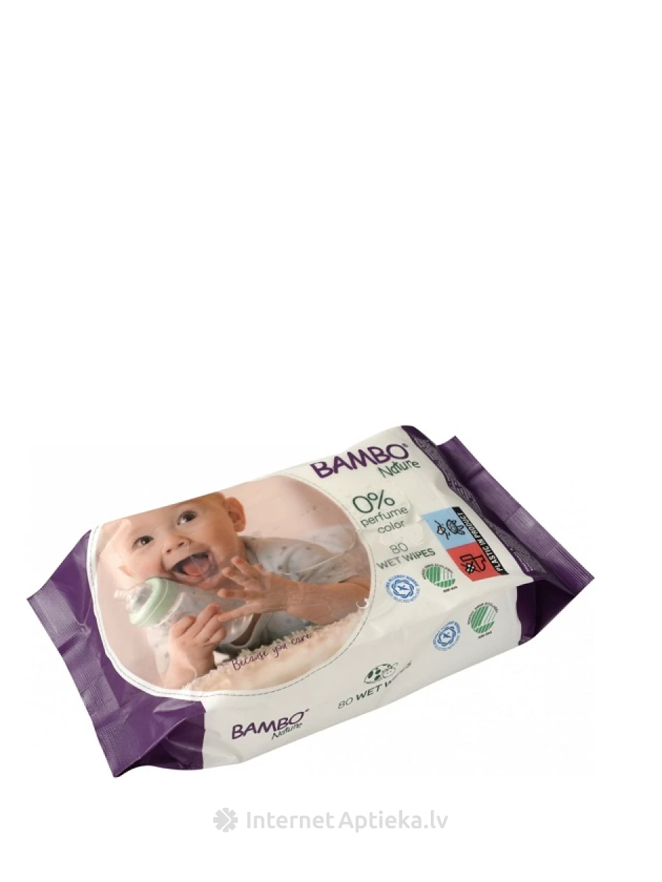 BAMBO NATURE, niisked salvrätikud, 80 tk. | internetaptieka.lv