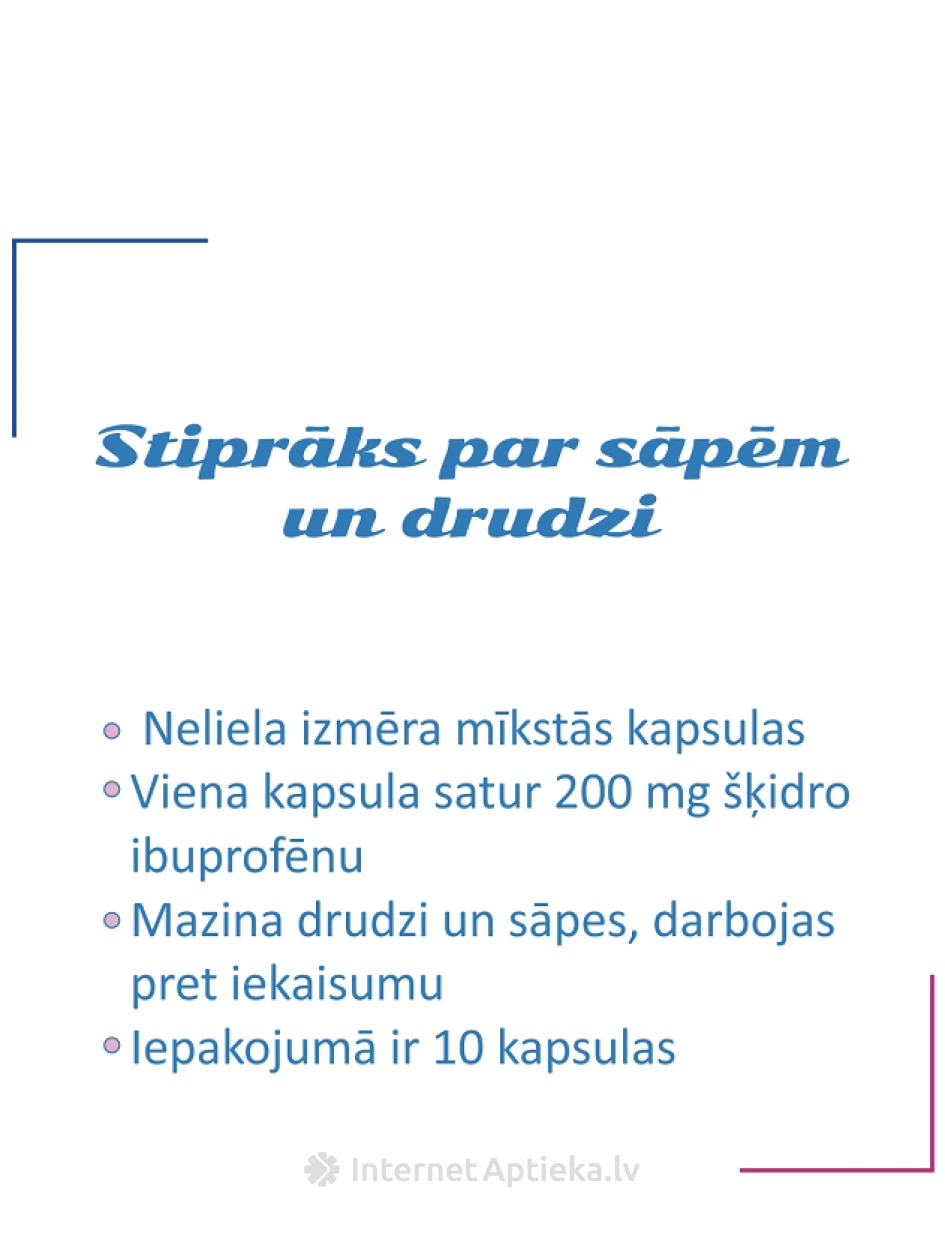 Ibugard 200 мг, 10 капсул | internetaptieka.lv