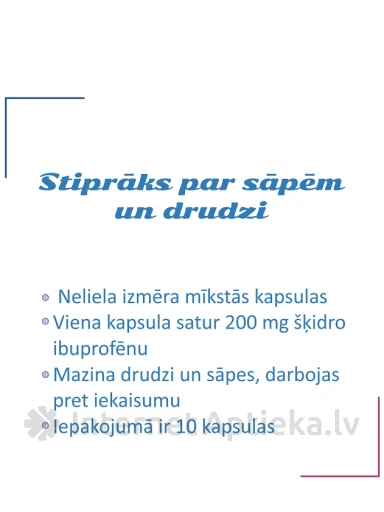 Ibugard 200 мг, 10 капсул | internetaptieka.lv