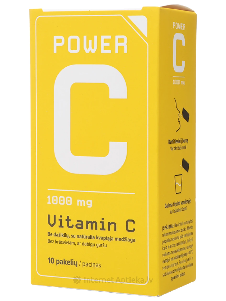 ПОРОШОК POWER C 1000 мг, 10 шт. | internetaptieka.lv