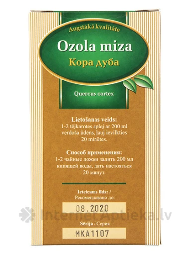 Чай из Коры дуба, 80 г | internetaptieka.lv