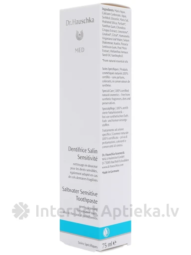 Dr. Hauschka Зубная паста для чувствительных зубов "Морская соль", 75 мл | internetaptieka.lv