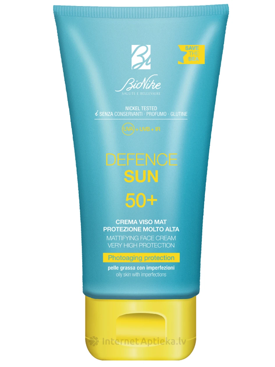 BIONIKE Defence Sun 50+ матирующий крем для лица, 50 мл | internetaptieka.lv
