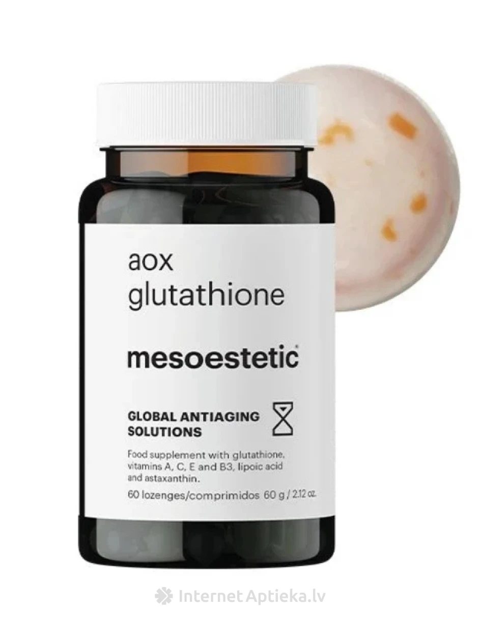Aox glutathione mesoestetic®, 60 pastilas | internetaptieka.lv