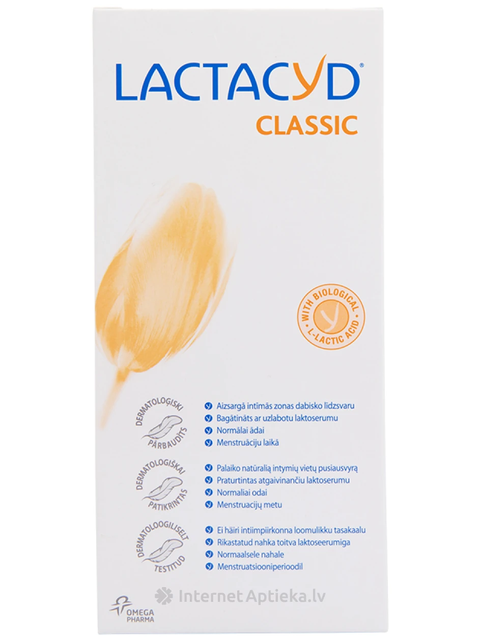LACTACYD Classic лосьон для ежедневной интимной гигиены, 200 мл | internetaptieka.lv