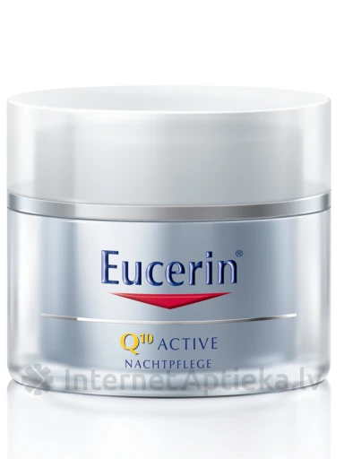 Eucerin Q10 Active Pretgrumbu nakts krēms jutīgai ādai, 50 ml | internetaptieka.lv