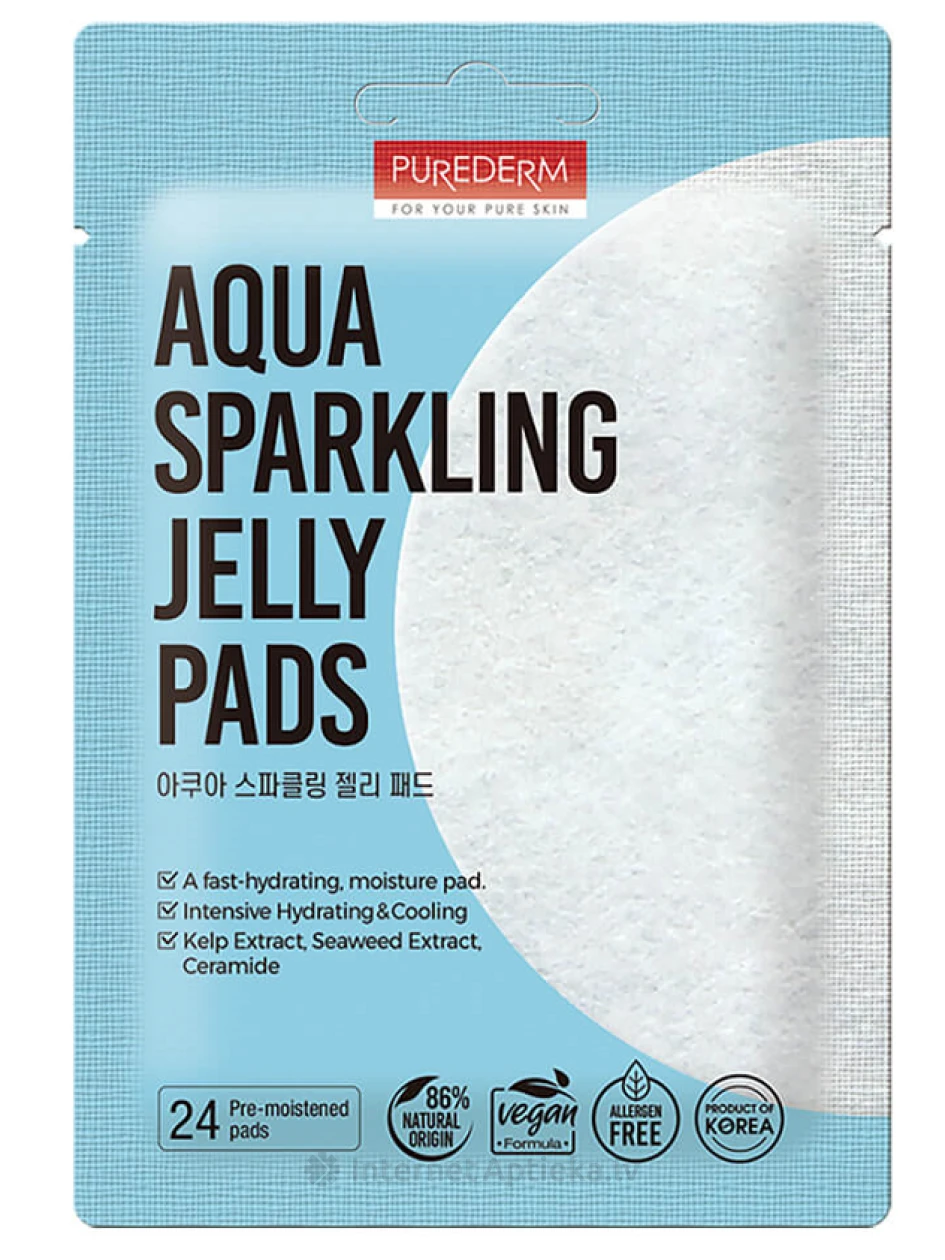 Purederm Aqua dzirkstošās želejas spilventiņi, 24 gb. | internetaptieka.lv