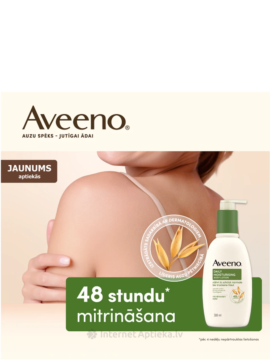 AVEENO Daily Moisturising losjons ķermenim bez smaržas, 300 ml | internetaptieka.lv