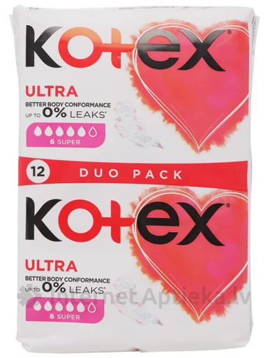 Kotex Ultra paketid Super, 12 tk. | internetaptieka.lv