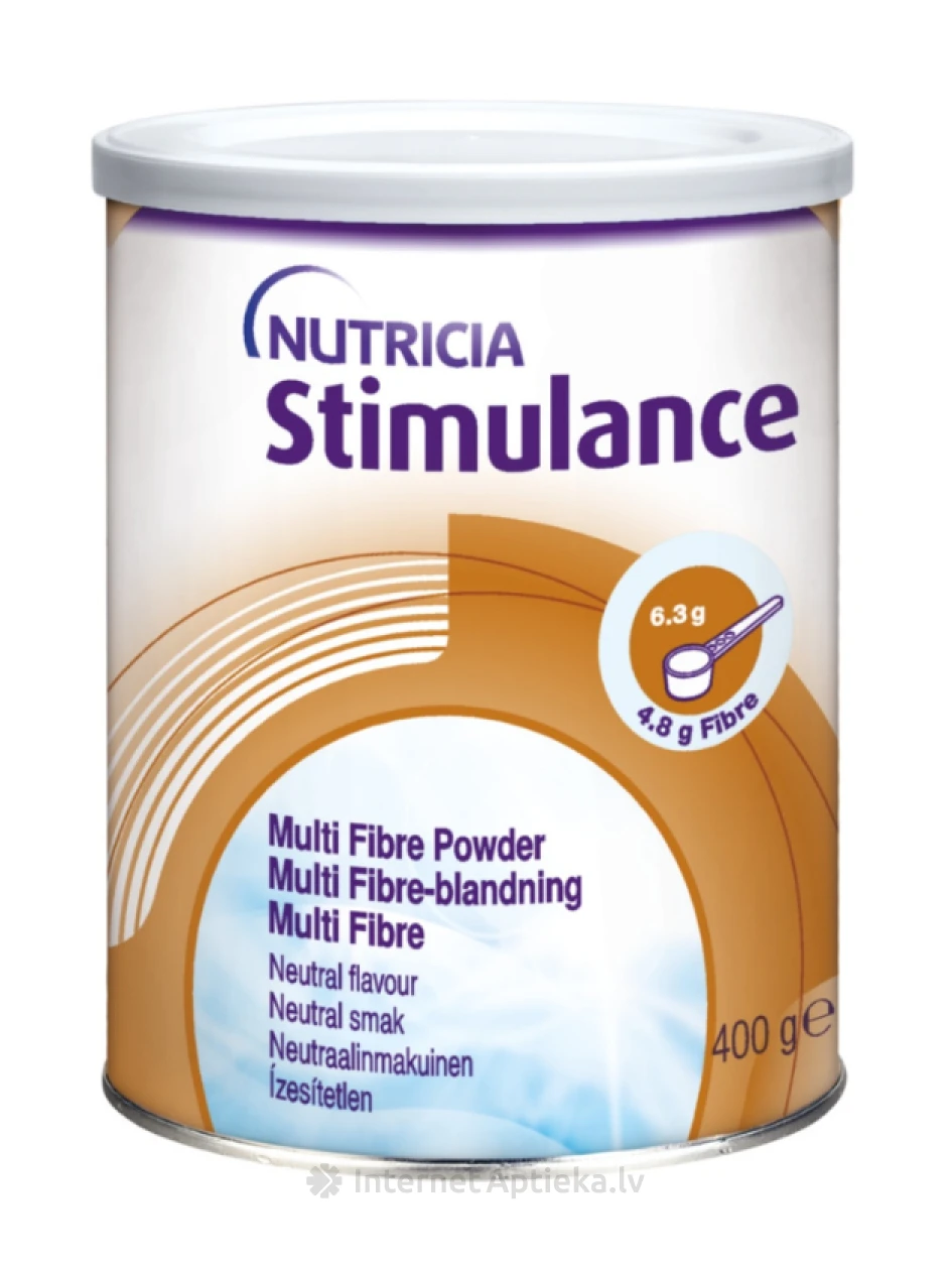 NUTRICIA Stimulance, šķiedrvielu saturošs pulverveida maisījums (bez specifiskas garšas), 400 g | internetaptieka.lv
