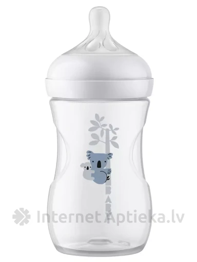 Philips Avent Koala Koolikutevastane pudel individuaalse joogirütmiga 1m+, 260 ml | internetaptieka.lv