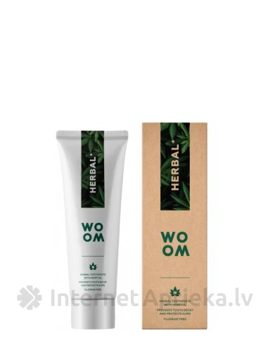 Woom Herbal+ hambapasta, 75 ml | internetaptieka.lv