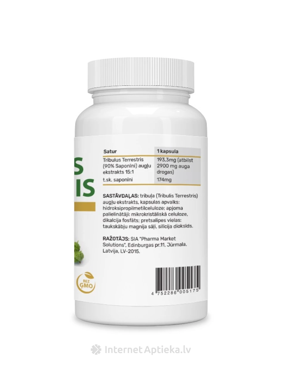 Tribulus Terrestris, 30 kapslit | internetaptieka.lv