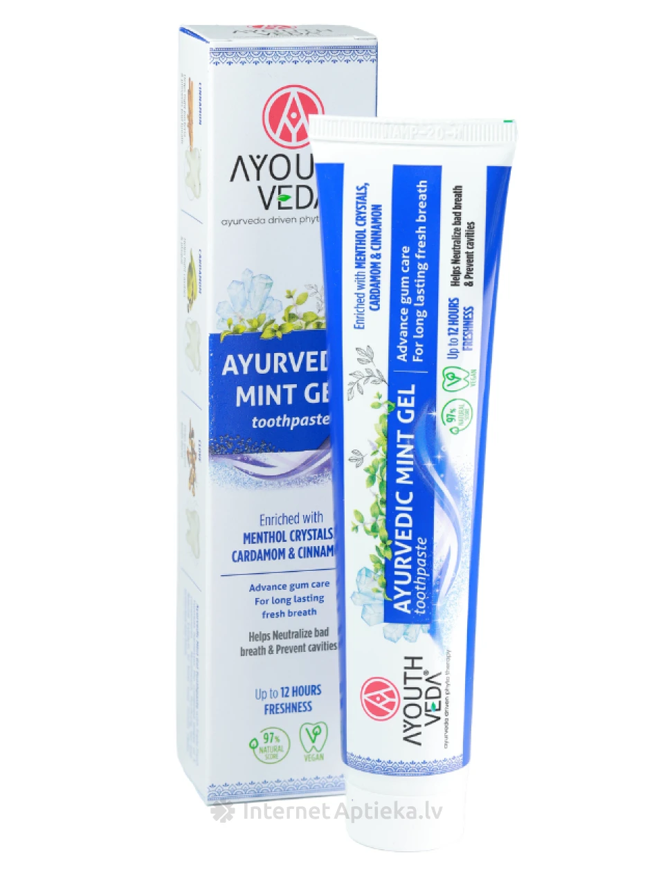 Аюрведическая MINT зубная паста-гель, 100 г | internetaptieka.lv