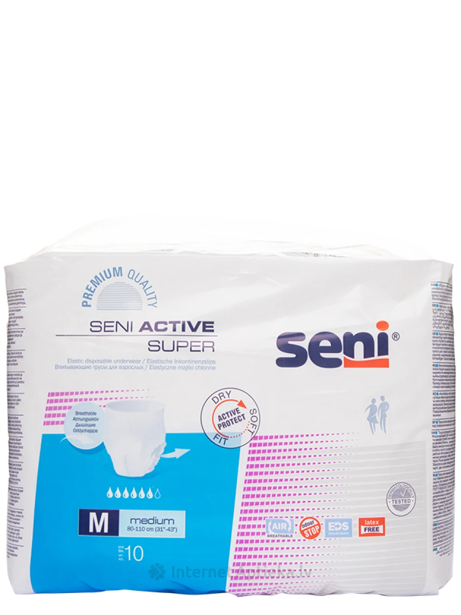 Seni Active Super aluspüksid, M, 10 tk. | internetaptieka.lv