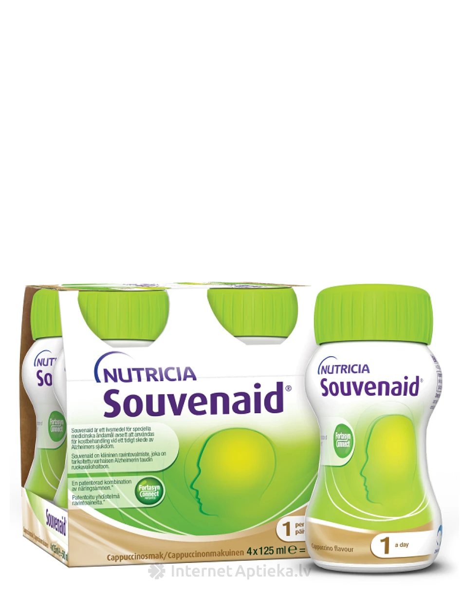 NUTRICIA Souvenaid® ar kapučīno garšu, 4*125 ml | internetaptieka.lv