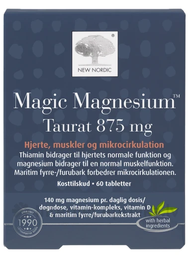 New Nordic Magic Magnesium™ Taurat 875 mg tabletid, 60 tk. | internetaptieka.lv