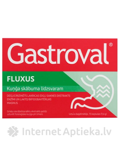 Gastroval Fluxus, 15 kapsulas | internetaptieka.lv