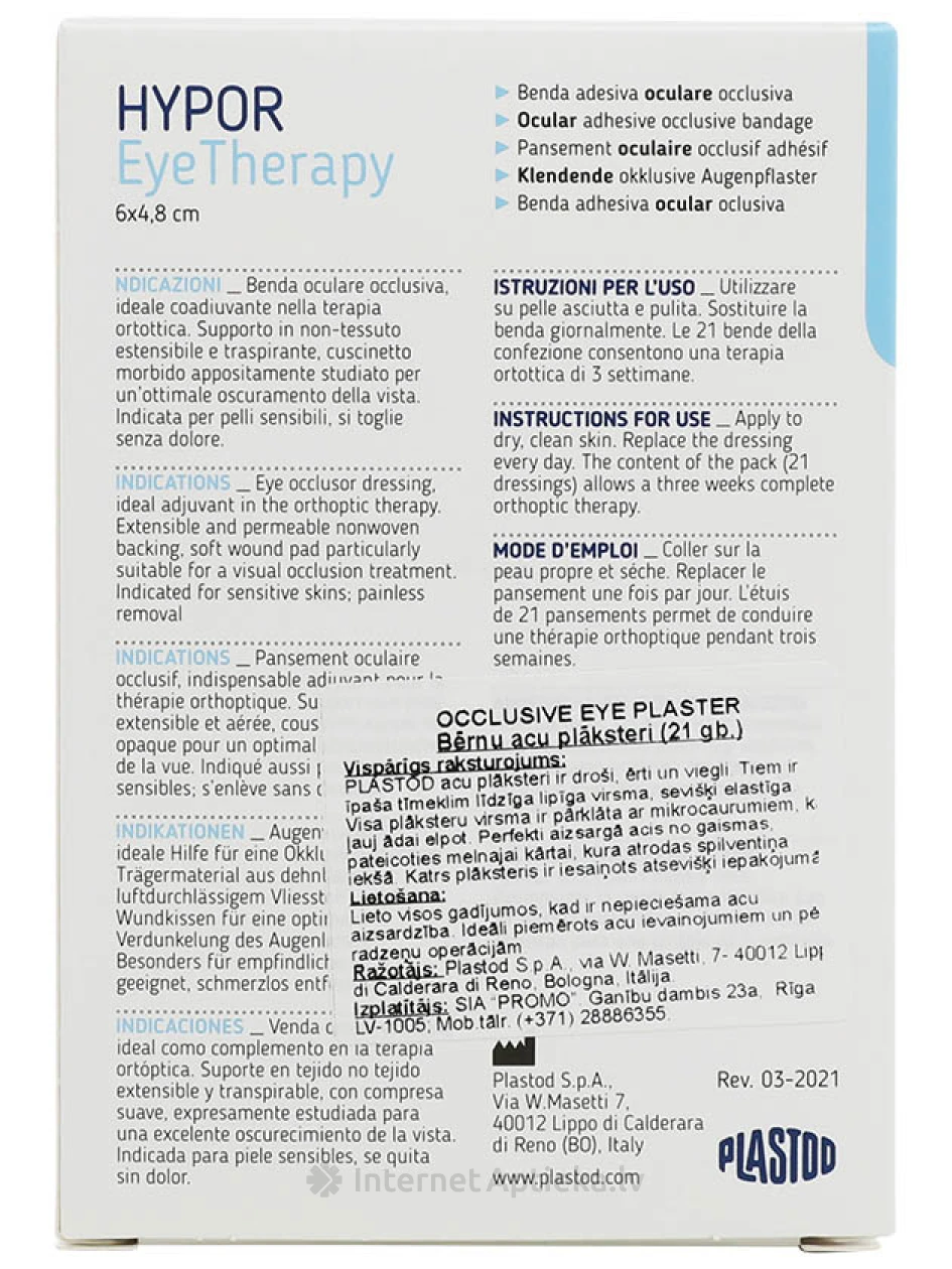 Lihavärvi silmaplaastrid lastele, 21 tk. | internetaptieka.lv