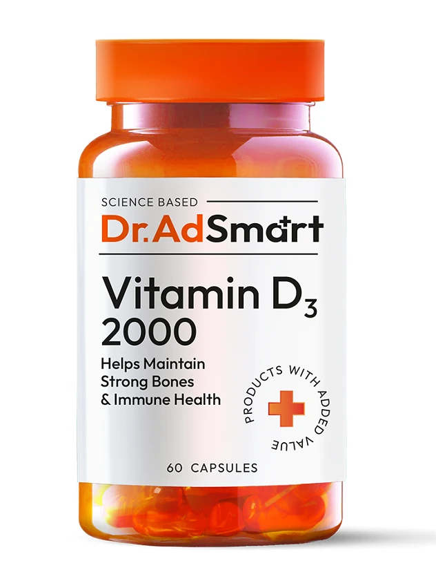 Dr.AD Smart Vitamin D3 2000 kapsulas, 60 gab.