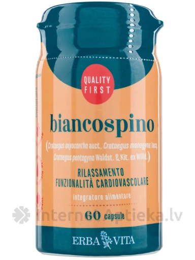 ERBA VITA Biancospino (viirpuu), 60 kapslit | internetaptieka.lv