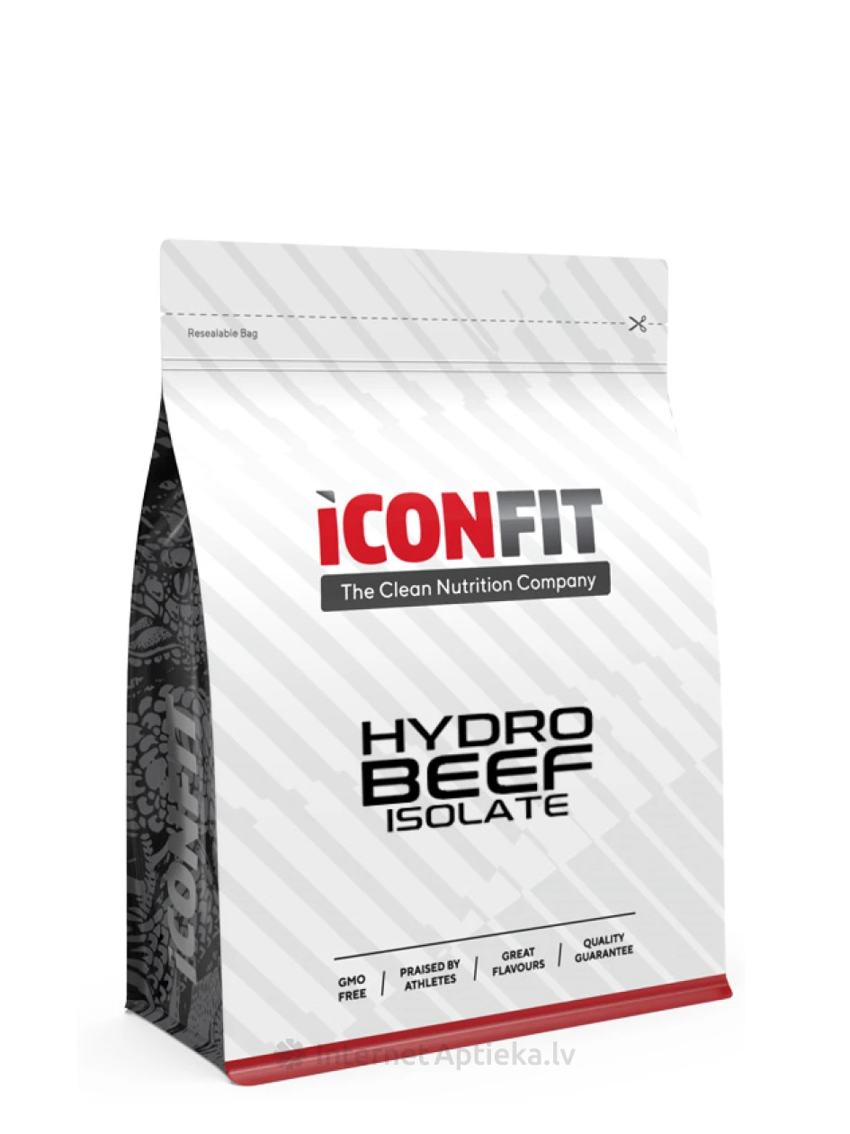 ICONFIT HydroBEEF Isolate - Unflavoured 97% valk ilma maitseta, 1 kg | internetaptieka.lv