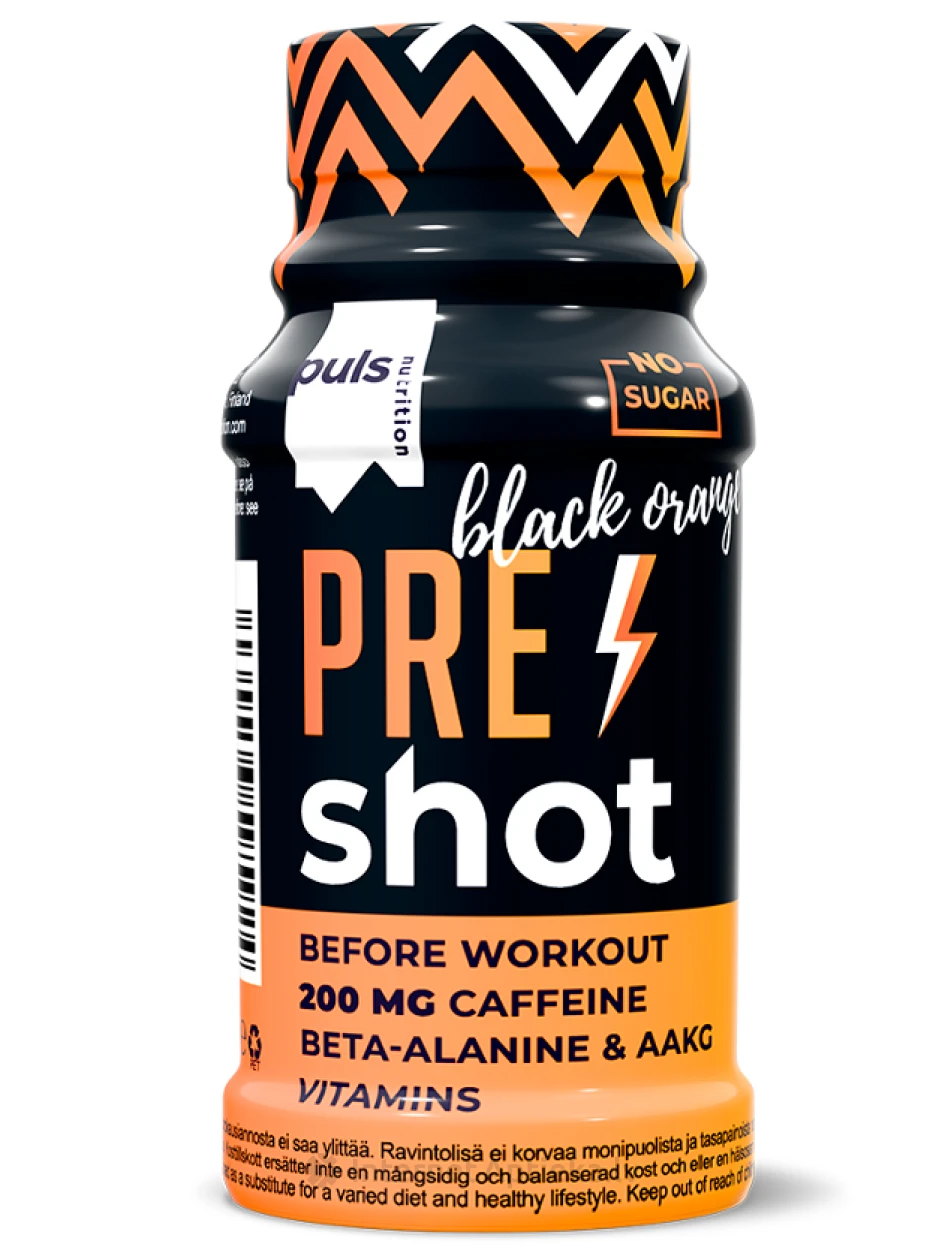 Puls pre-workout Black orange shott, 60 ml | internetaptieka.lv