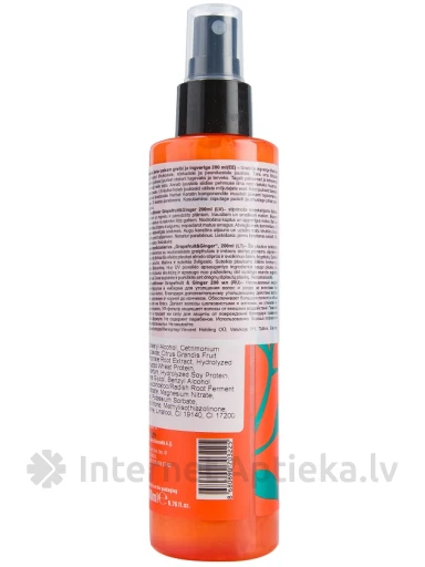 Urban Care rozā greipfrūta un Ingvera izsmidzināmais kondicionieris, 200 ml | internetaptieka.lv
