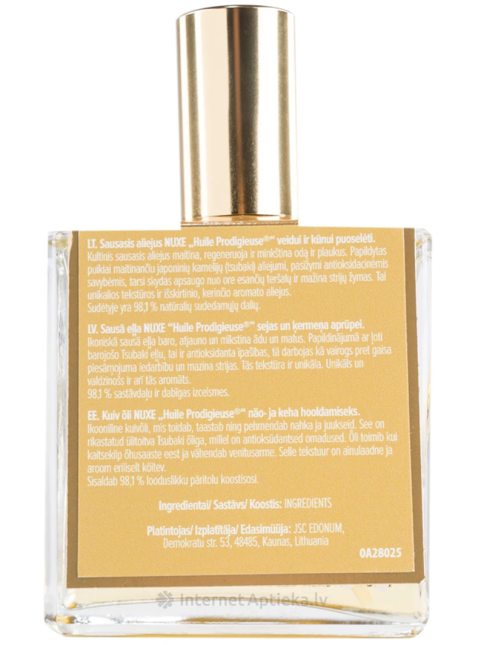 NUXE kuivõli näo- ja kehahoolduseks, 100 ml | internetaptieka.lv