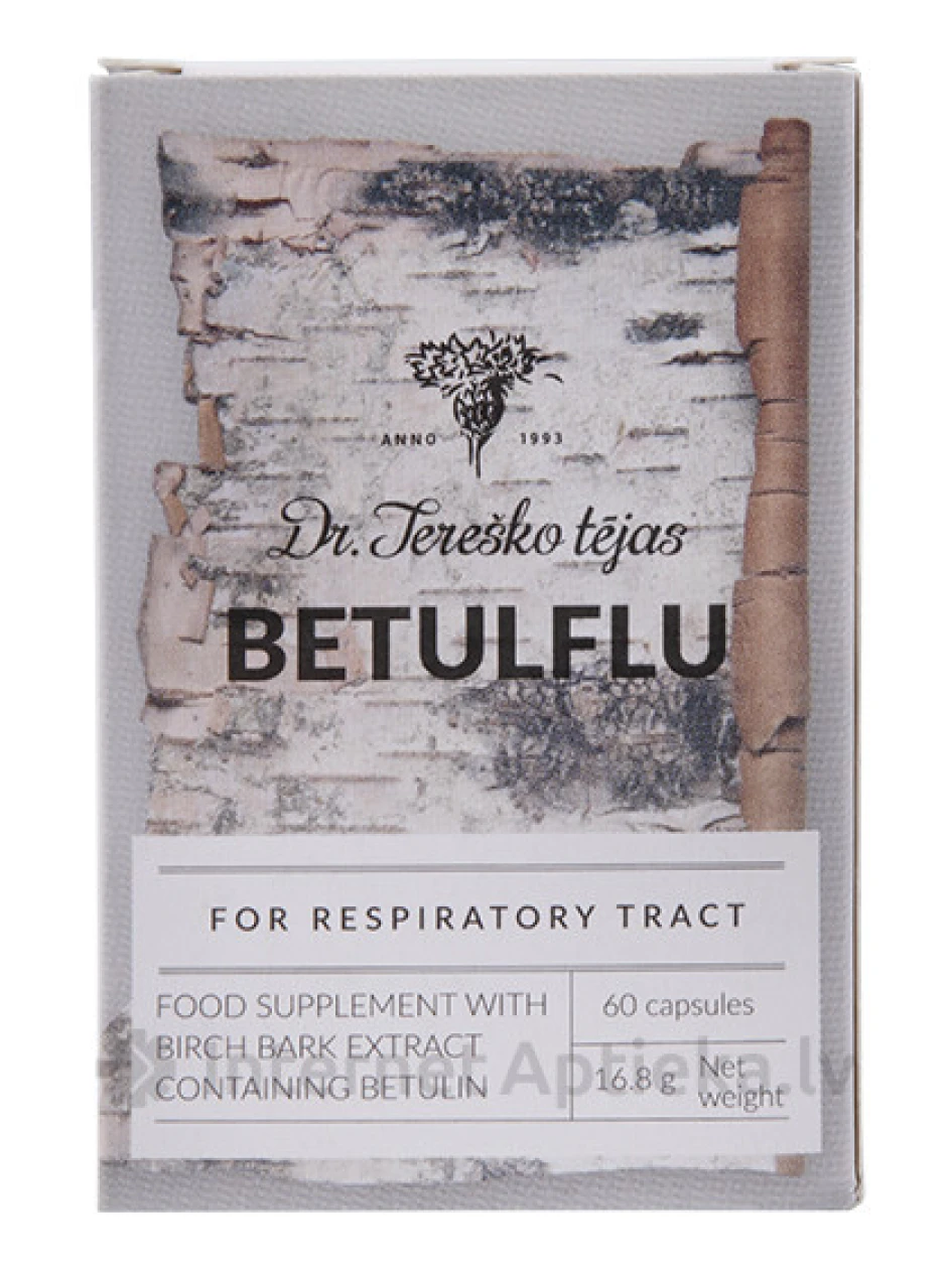 Dr. Tereško tee Betulflu hingamisteede jaoks, 60 kapslit | internetaptieka.lv