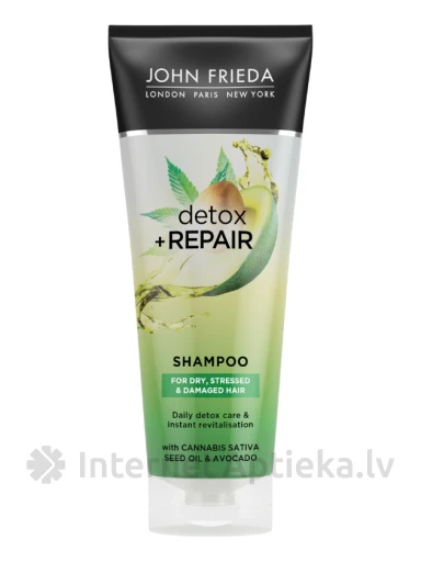 JOHN FRIEDA Detox & Repair šampūns, 250 ml | internetaptieka.lv