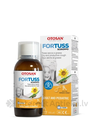 Otosan Fortuss sīrups ar medu, 180 g | internetaptieka.lv