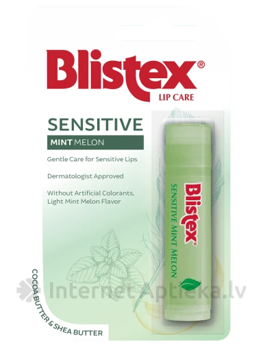 Blistex Sensitive Mint Melon бальзам для чувствительных губ, 4.25 г | internetaptieka.lv