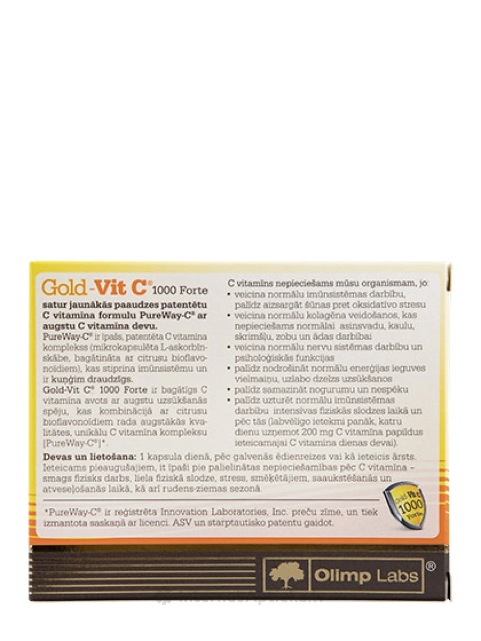 Olimp Labs Gold Vit C 1000 forte, 30 капсул | internetaptieka.lv