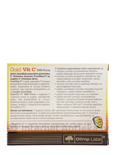 Olimp Labs Gold Vit C 1000 forte, 30 kapsulas | internetaptieka.lv