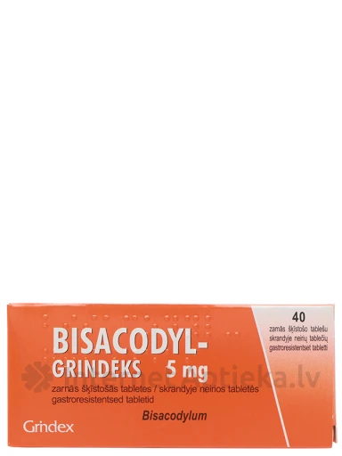 Bisacodyl-Grindeks (Бисакодил), 40 таблеток | internetaptieka.lv