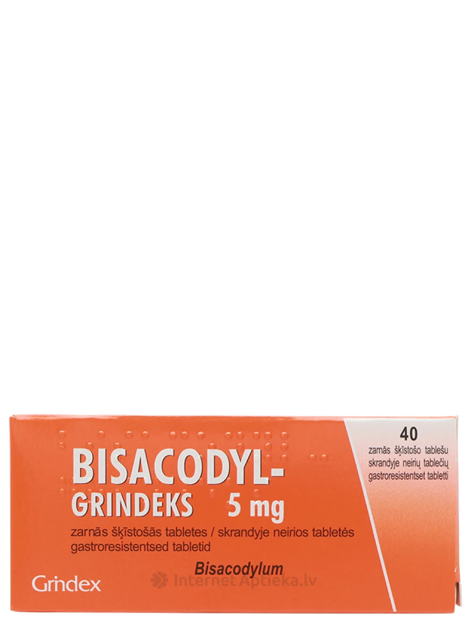 Bisacodyl-Grindeks, 40 таблеток - InternetAptieka.lv