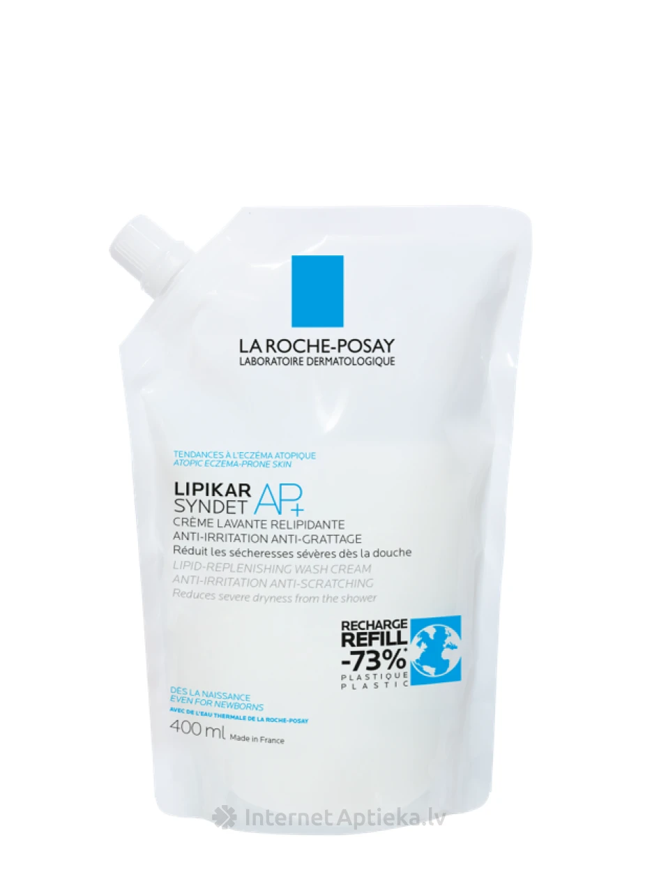 La Roche Posay Lipikar Syndet AP+ mazgāšanas krēms Refill, 400 ml | internetaptieka.lv