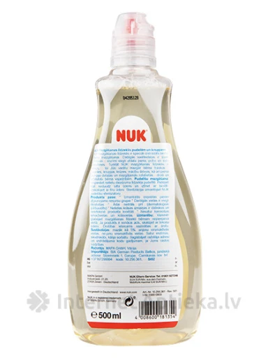 Nuk средство для мытья бутылочек и сосок-пустышек, 500 мл | internetaptieka.lv