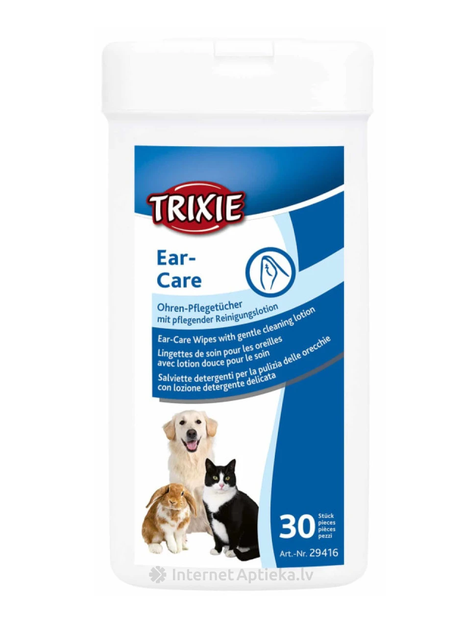 TRIXIE Влажные салфетки для гигиены ушей, 30 шт. | internetaptieka.lv