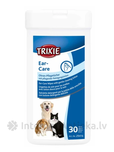 TRIXIE Niisked salvrätikud kõrvade hügieeniks, 30 tk. | internetaptieka.lv