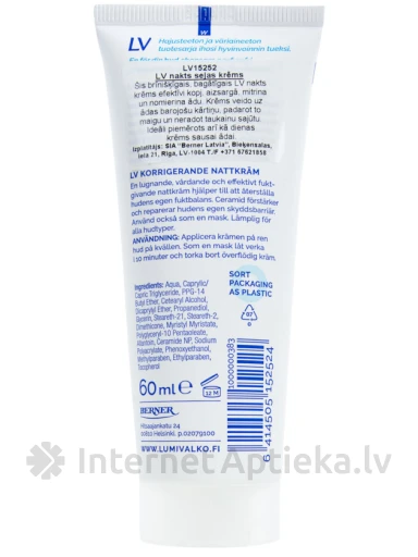 LV taastav öökreem, 60 ml | internetaptieka.lv