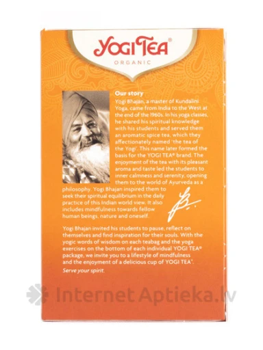 Tēja Yogi Turmeric, 17 paciņas | internetaptieka.lv