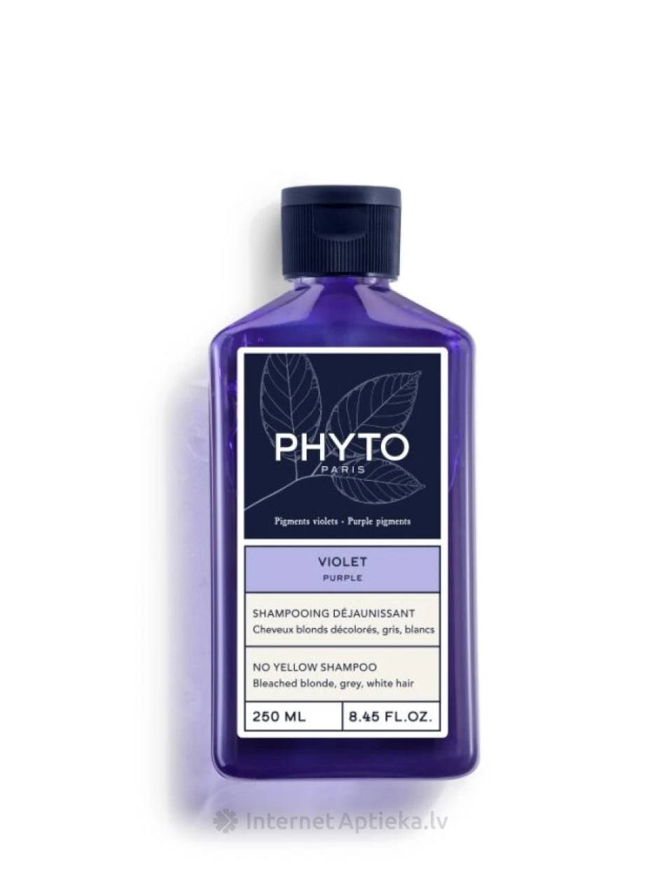 PHYTO PURPLE NO YELLOW šampoon blondidele juustele, 250 ml | internetaptieka.lv