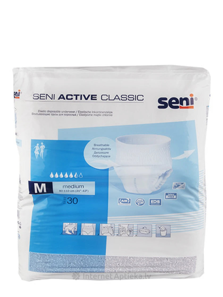 Seni Active Classic aluspüksid, M, 30 tk. | internetaptieka.lv