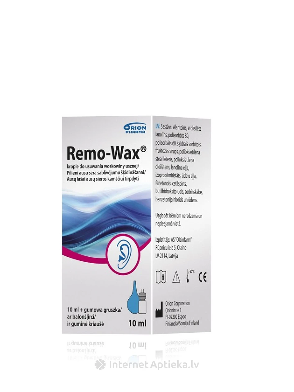 Remo-Wax kõrvatilgad väävli lahustamiseks, 10 ml | internetaptieka.lv
