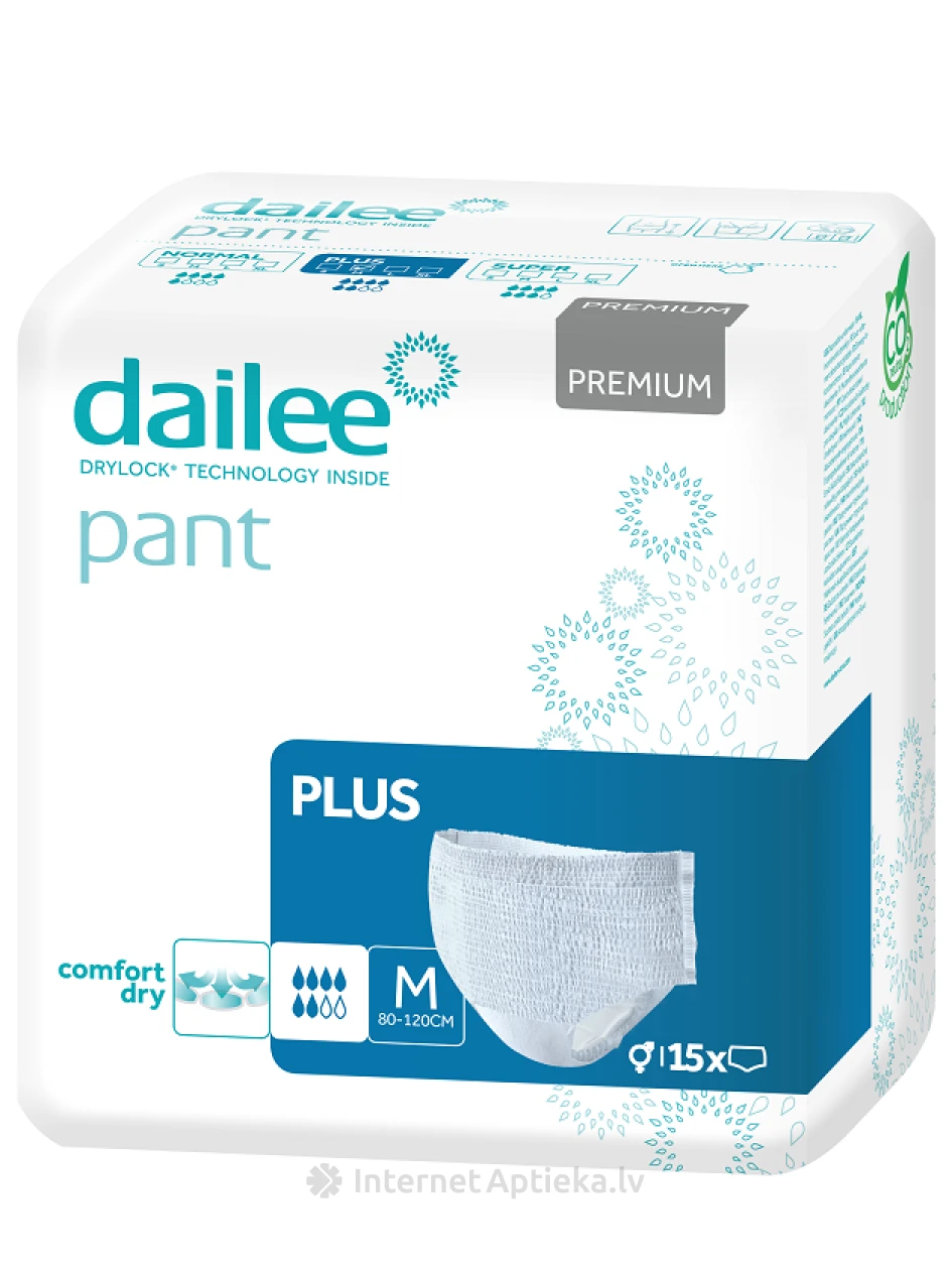 Dailee Pant Premium Plus autiņbikses M izmērs, 15 gb. | internetaptieka.lv