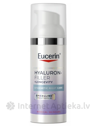 Eucerin Hyaluron-Filler + Longevity Epigenetic öökreem näole Epicelline® ja hüaluroonhappega, 50 ml | internetaptieka.lv