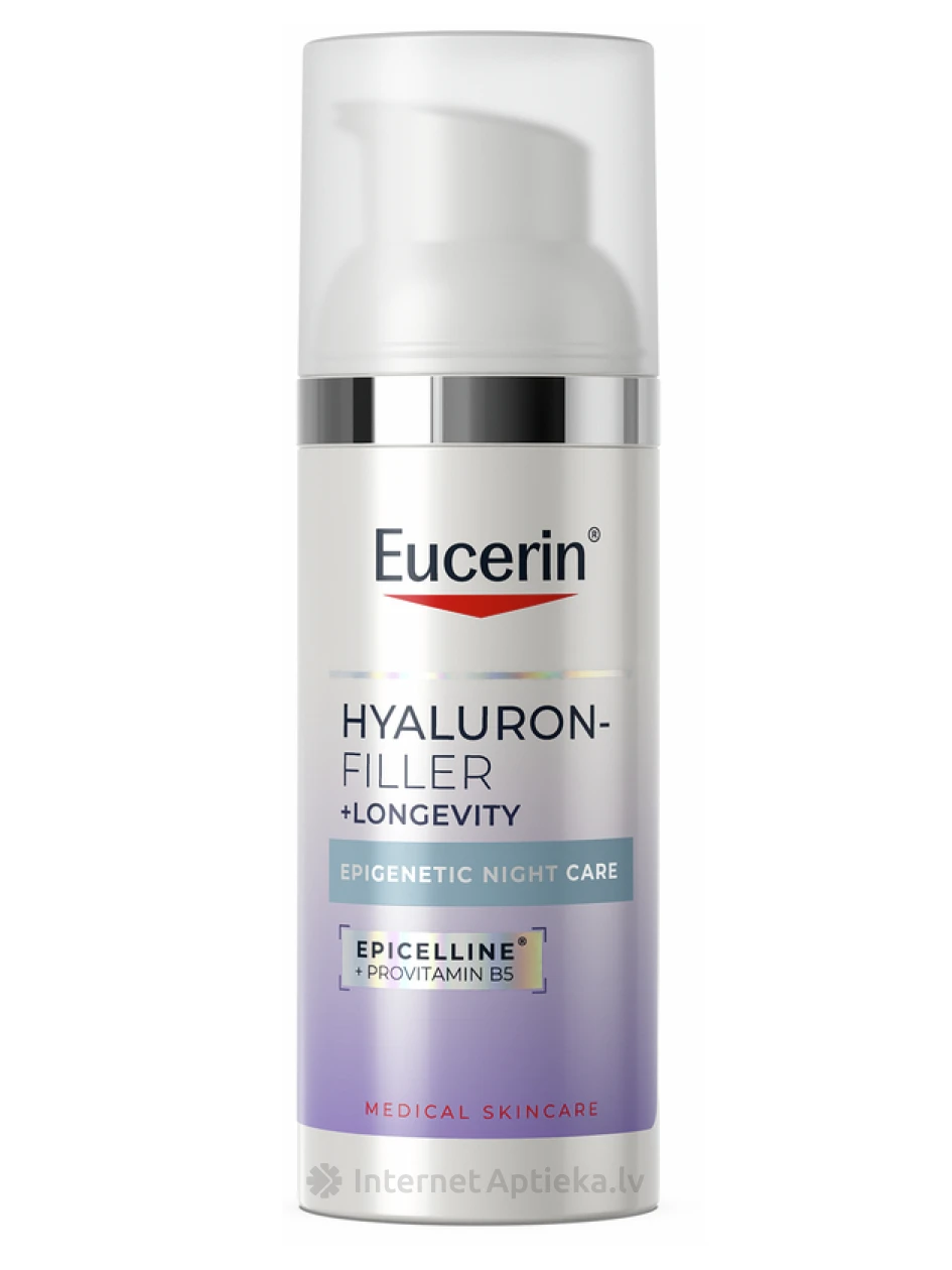 Eucerin Hyaluron-Filler + Longevity Epigenetic öökreem näole Epicelline® ja hüaluroonhappega, 50 ml | internetaptieka.lv